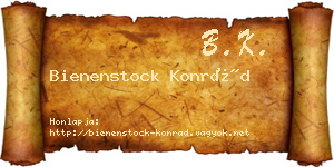Bienenstock Konrád névjegykártya